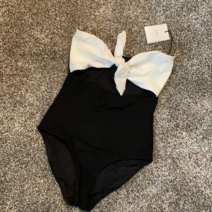 Onia Marie one piece - NWT sz large black & white